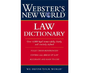 Webster's New World Law Dictionary book cover