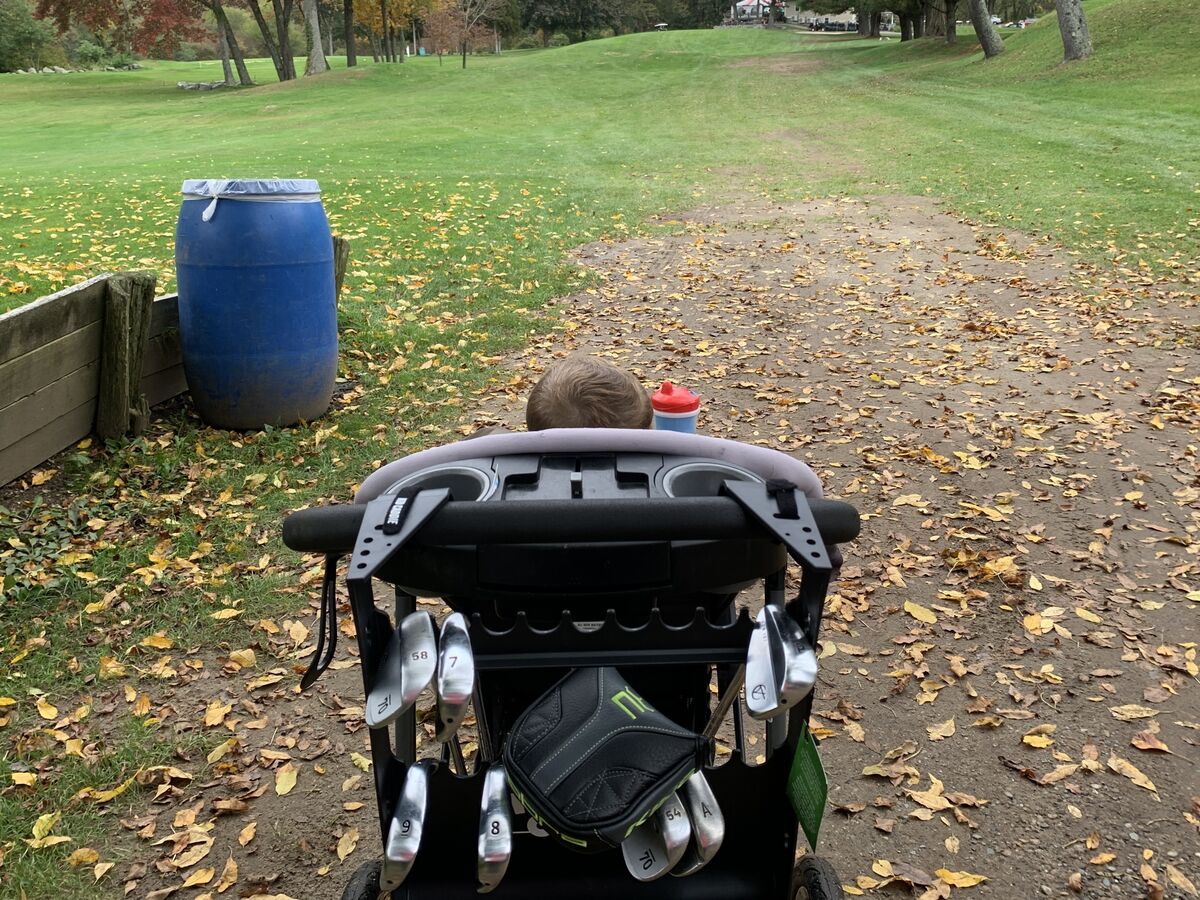 Kid Caddie attached to a stroller