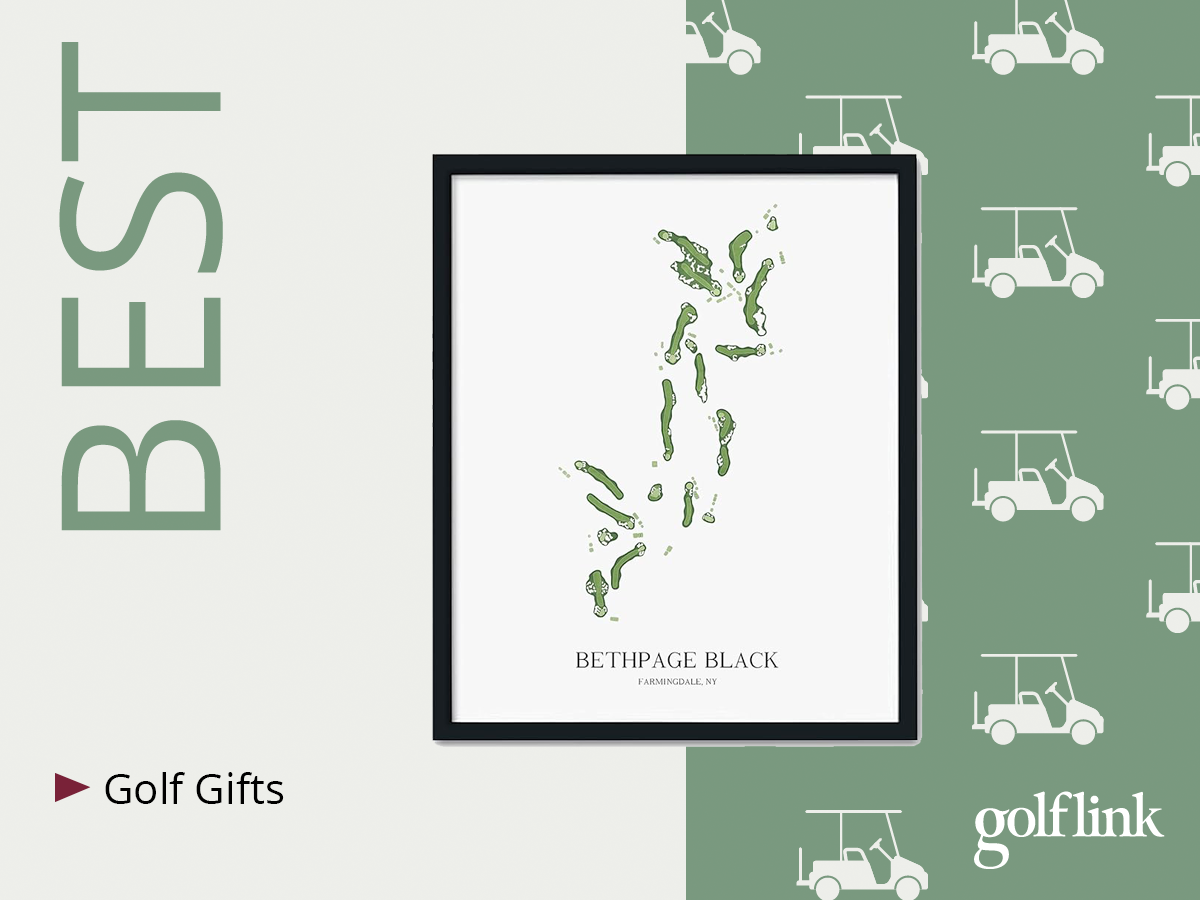 Framed Golf Course Map