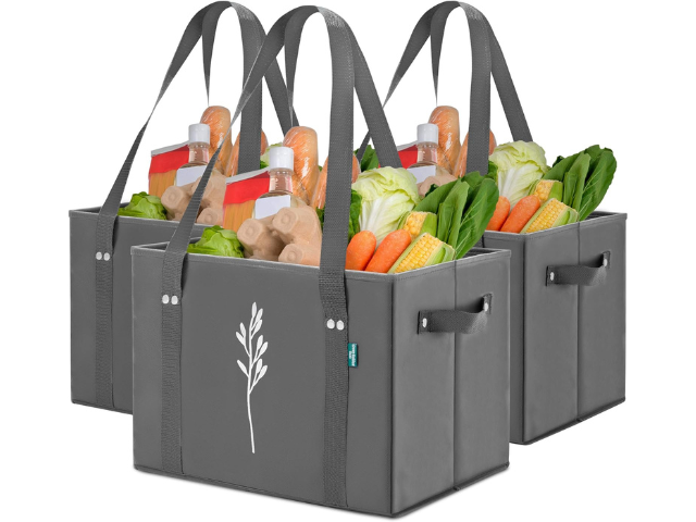 Durable reusable grocery bags