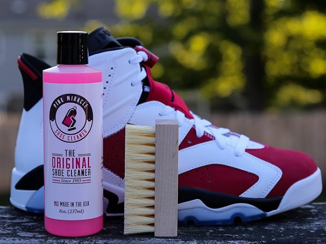 Pink miracle shoe cleaner