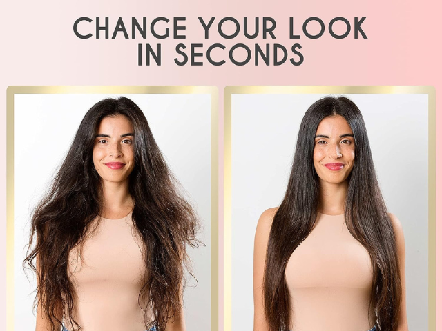 Heated straightening hairbrush