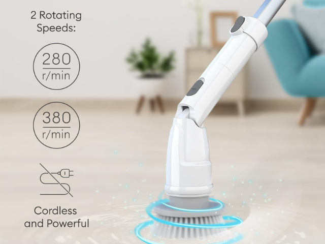 High-powered electric spin scrubber