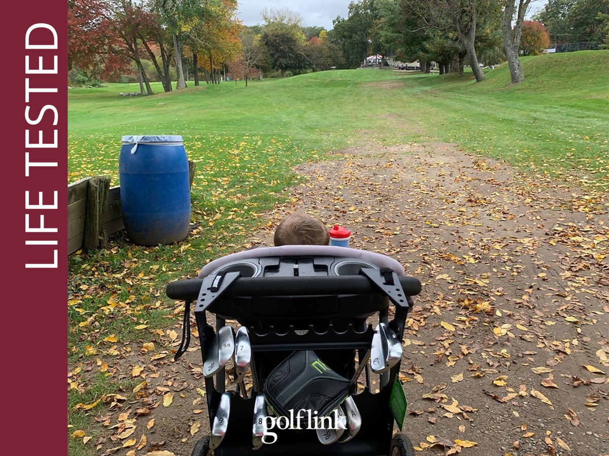 Kid Caddie turns a stroller into a push cart