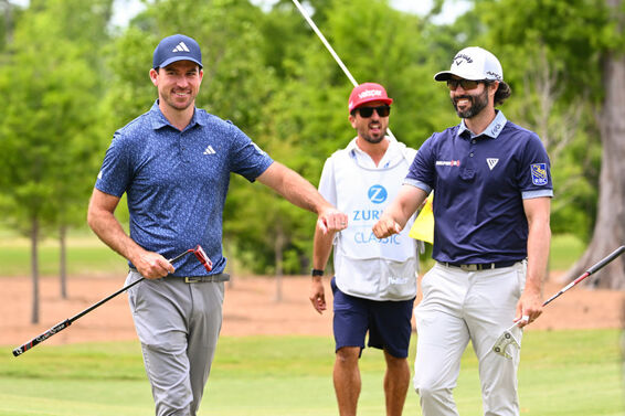 Nick Taylor and Adam Hadwin at the Zurich Classic