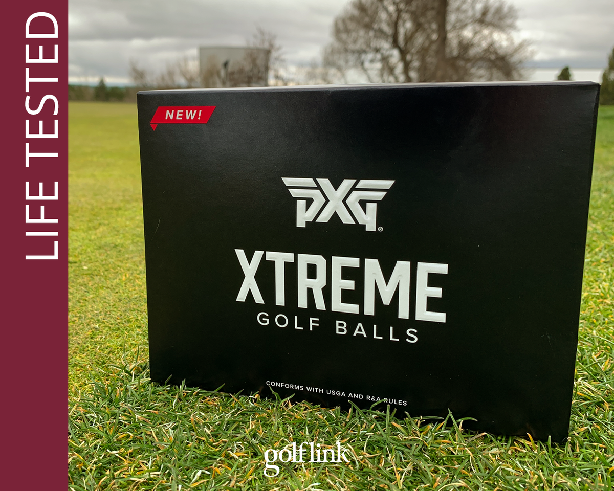 PXG Xtreme golf balls on a golf course