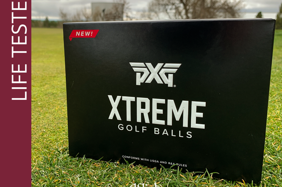 PXG Xtreme golf balls on a golf course