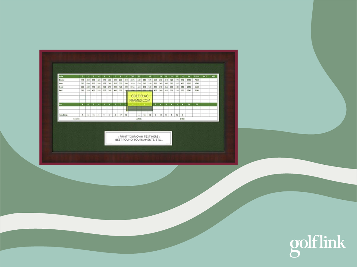 Golf scorecard frame for memorable round