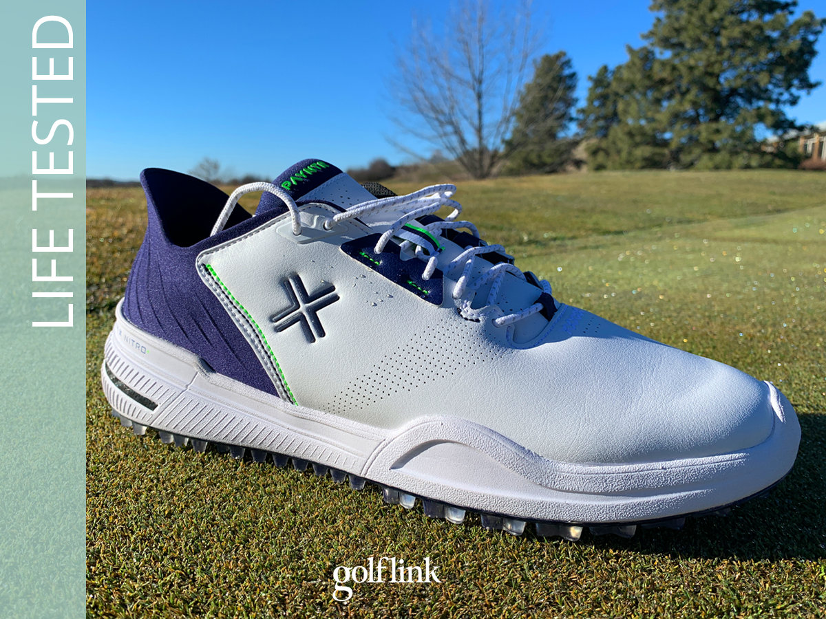 Payntr X 005 F golf shoe on a golf course