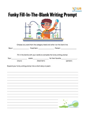 fill in the blank writing prompt