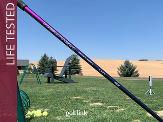 Newton Motion driver shaft during GolfLink testing at a driving range