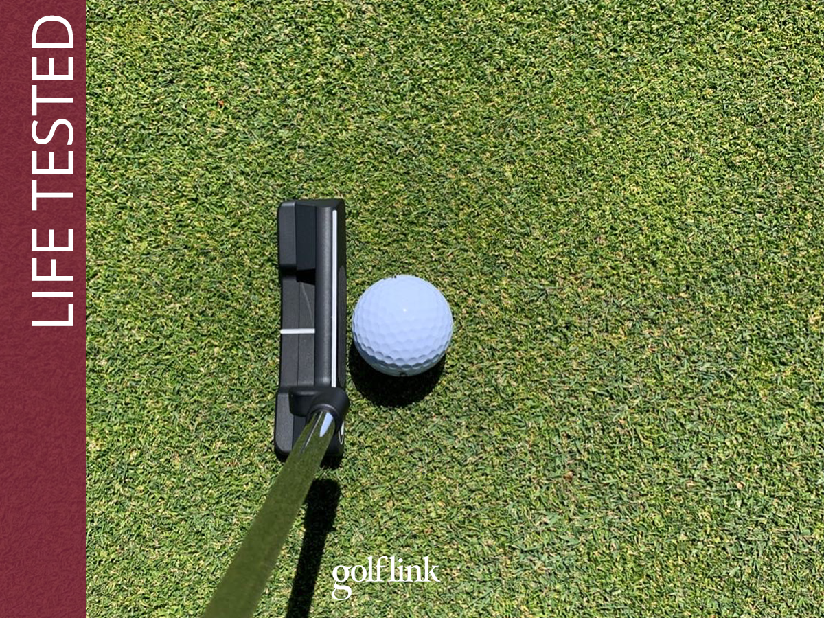 TearDrop TD-1 putter at address during GolfLink testing