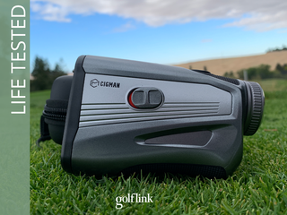 Cigman CT-1000 golf rangefinder during GolfLink testing