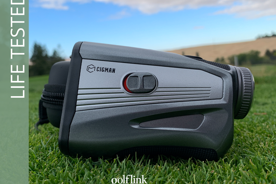 Cigman CT-1000 golf rangefinder during GolfLink testing