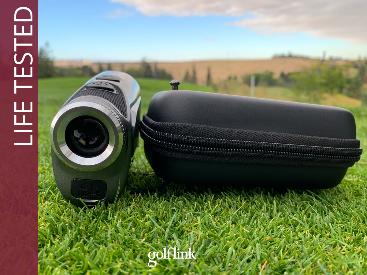 Cigman CT-1000 golf rangefinder during GolfLink testing