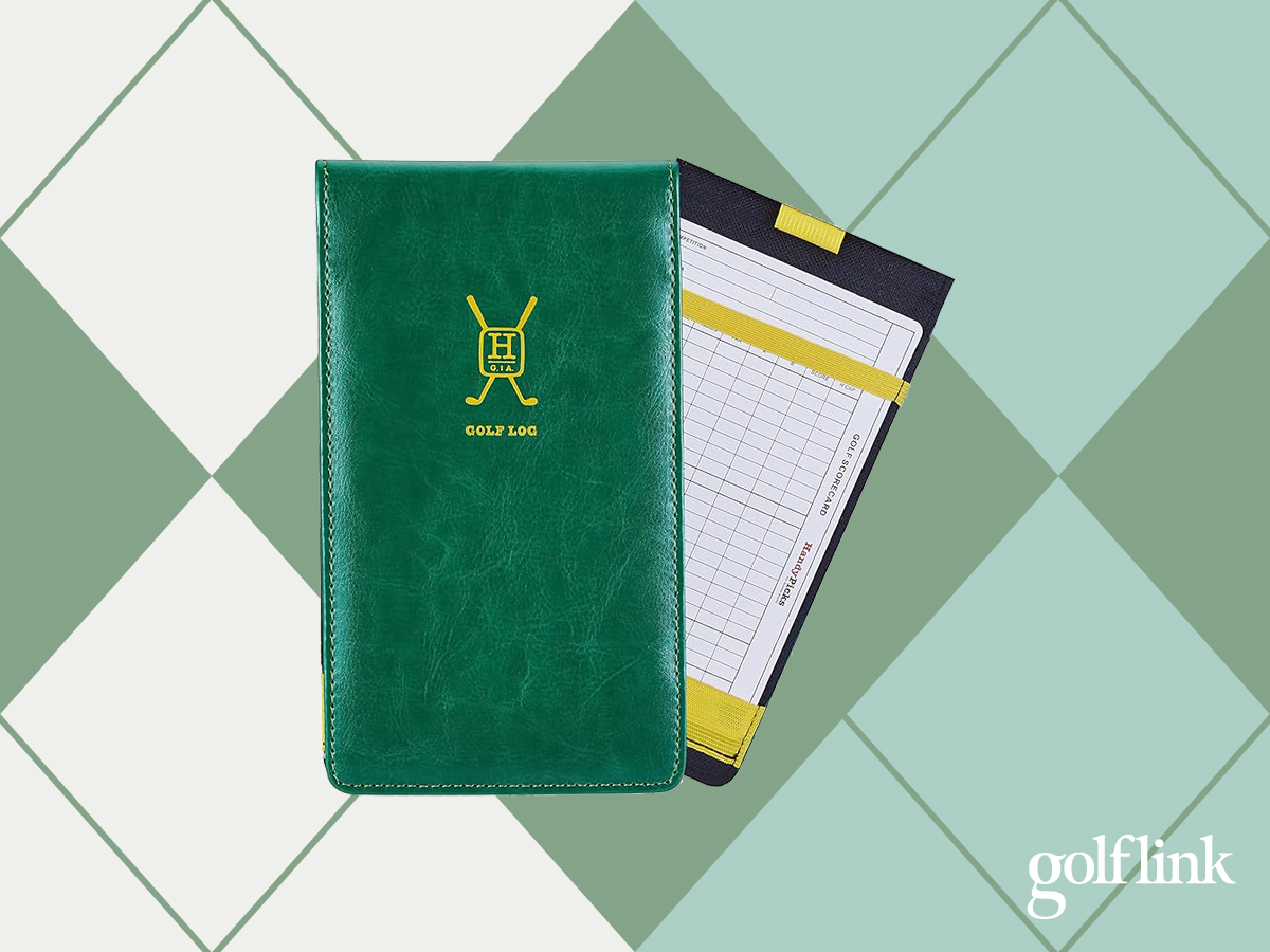 Handy Picks leather golf yardage book and scorecard holder