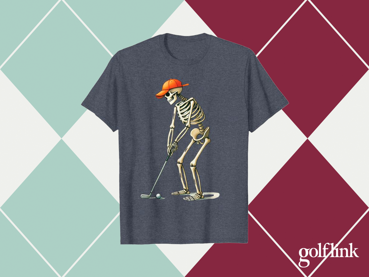 Skeleton golf t-shirt