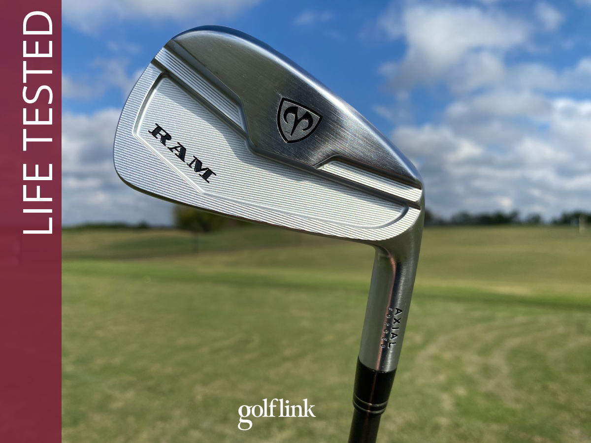 Ram Axial Forged irons during GolfLink testing