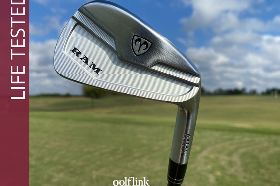 Ram Axial Forged irons during GolfLink testing