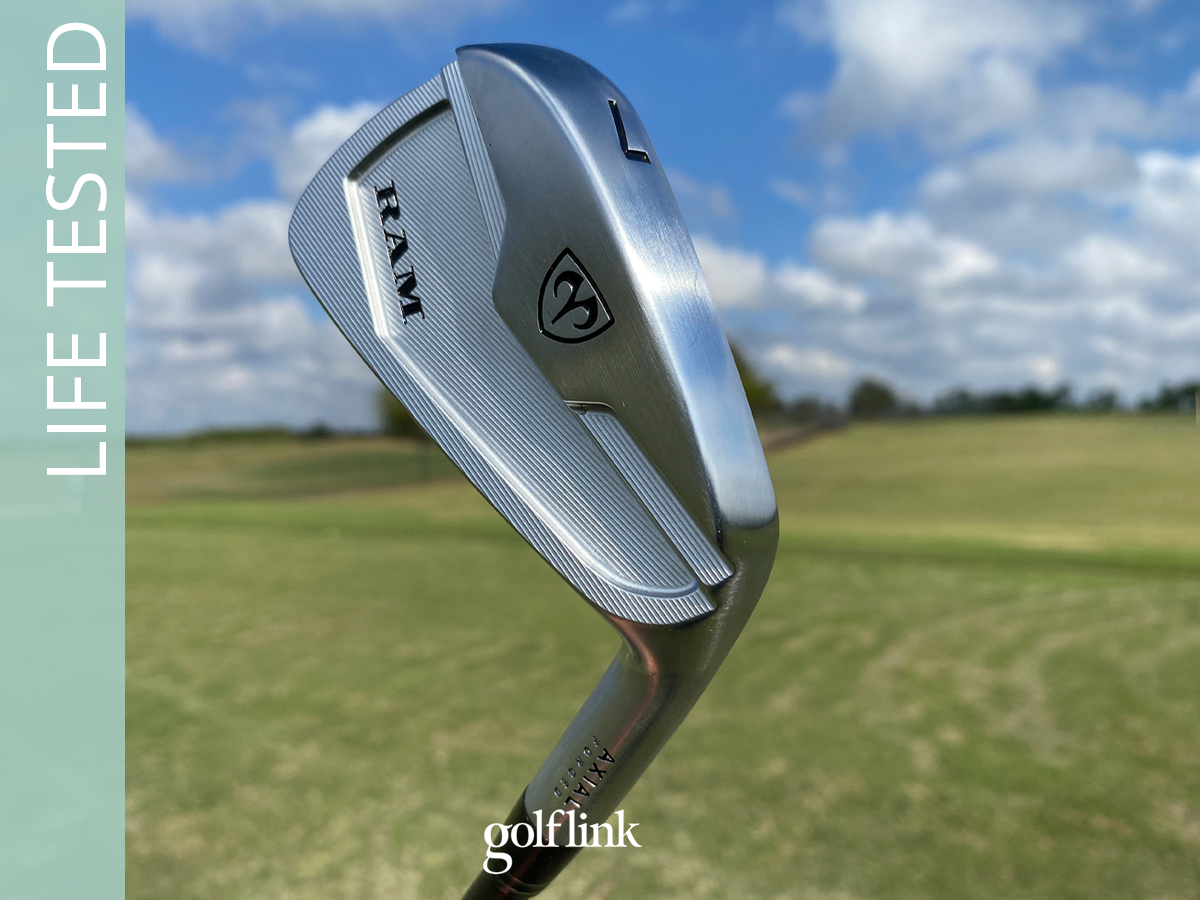 Ram Axial Forged irons during GolfLink testing