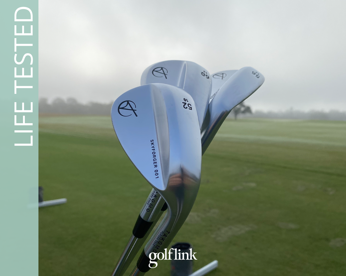 Takomo Skyforger wedge set during GolfLink testing