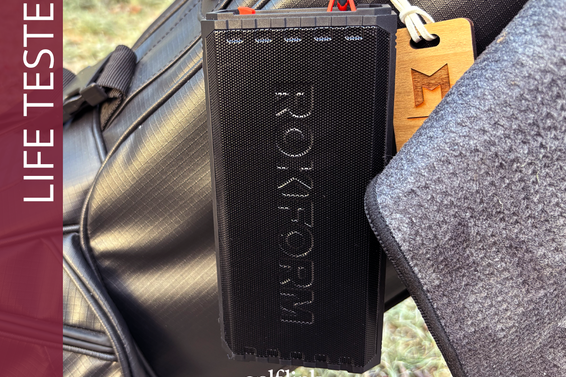 Rockform G-ROK Golf Bluetooth Speaker during GolfLink testing