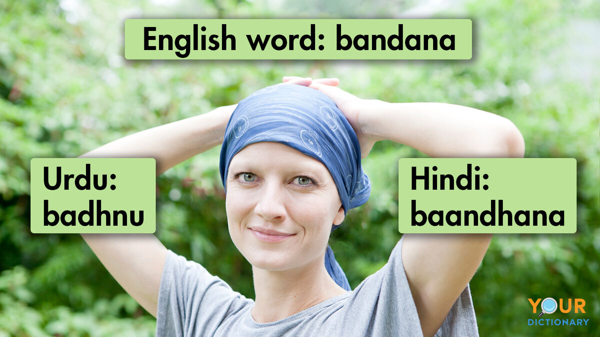 english word bandana from Hindi Urdu