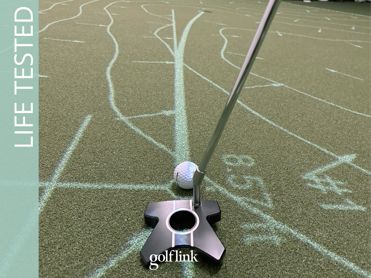 Evnroll ZERO Z1 putter on PuttView green during GolfLink testing