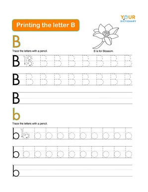 tracing letter b