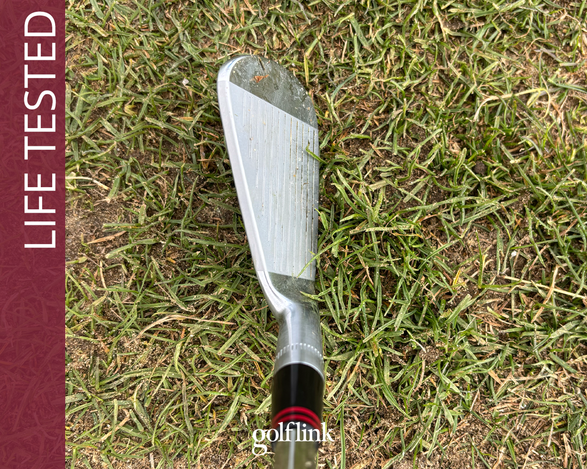 Ben Hogan Ft. Worth irons from the address position during GolfLink testing