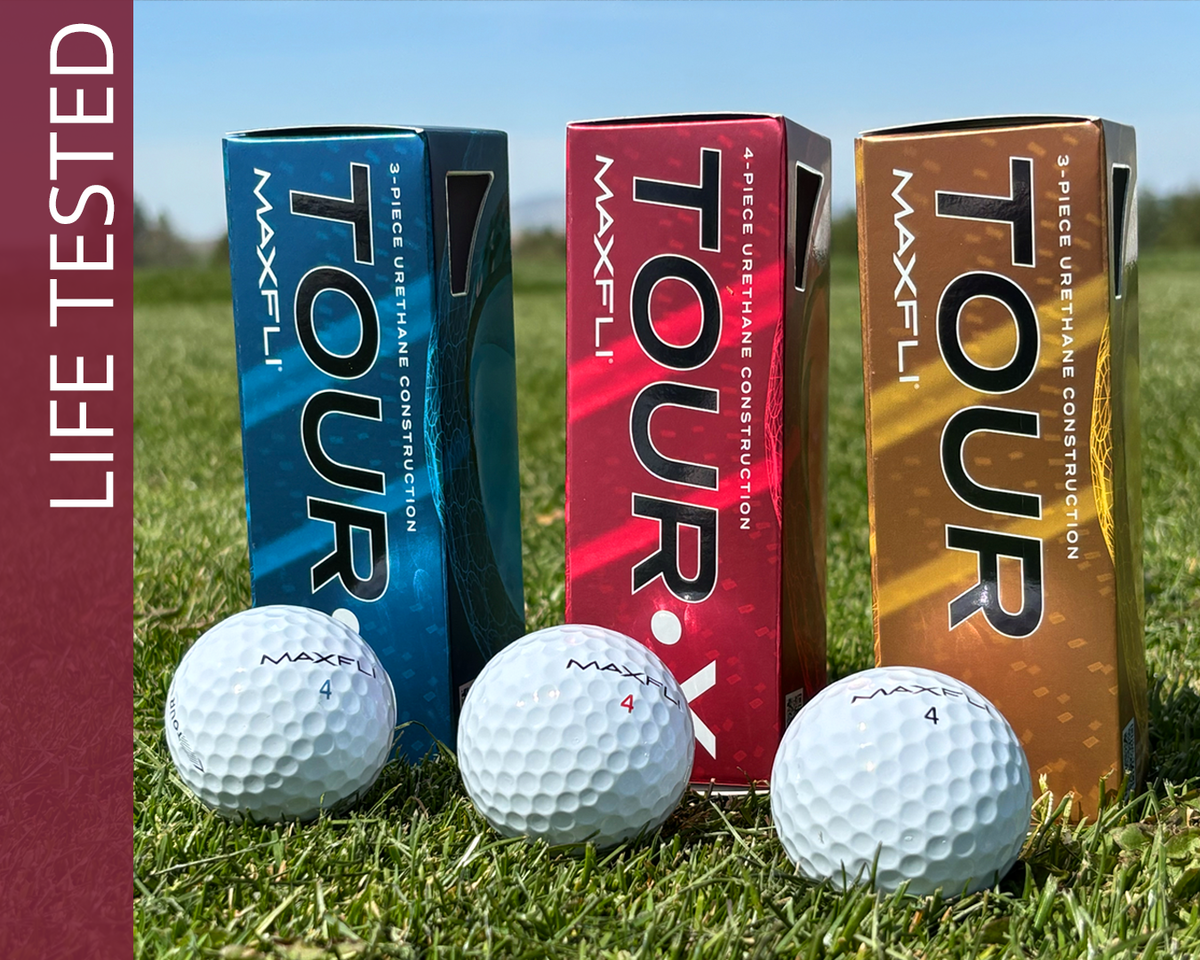Maxfli Tour golf balls during GolfLink testing