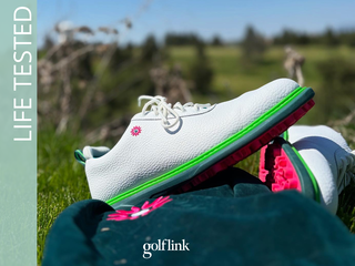 Heathlander golf shoe during GolfLink testing