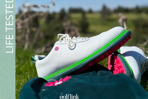 Heathlander golf shoe during GolfLink testing