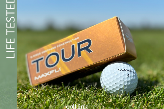 Maxfli Tour golf ball during GolfLink testing