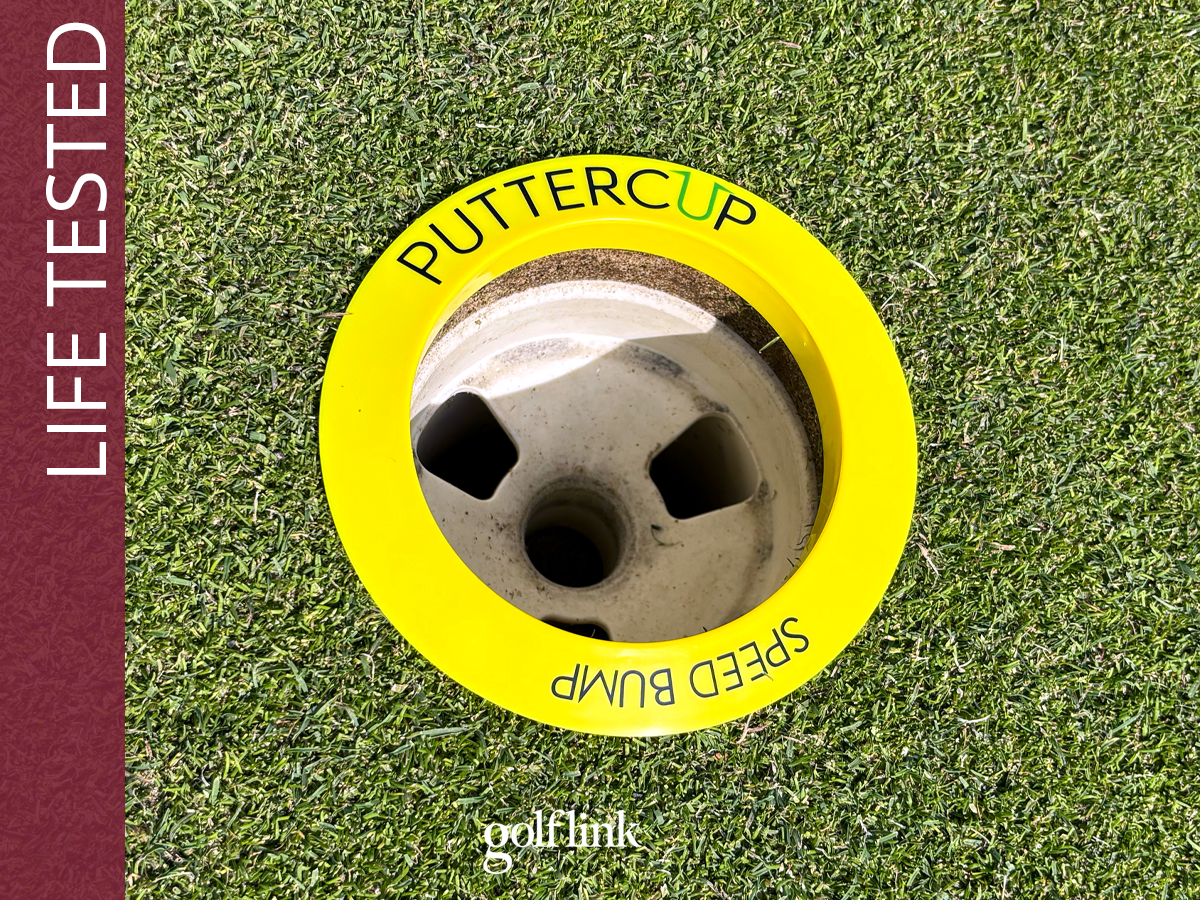 PutterCup Speed Bump during GolfLink testing