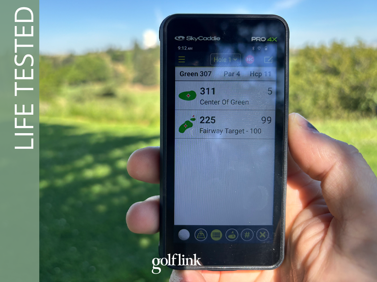 SkyCaddie Pro 4X during GolfLink testing