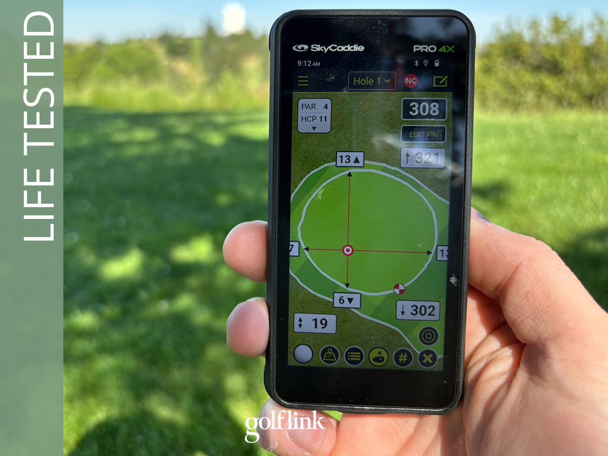 SkyCaddie Pro 4X during GolfLink testing