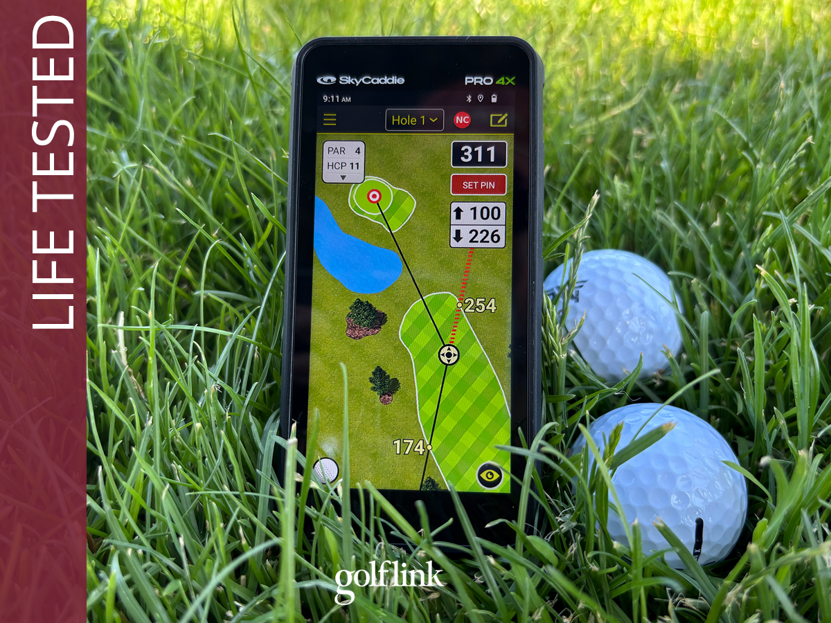 SkyCaddie Pro 4X during GolfLink testing
