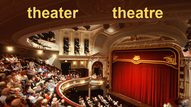 spelling of american theater and british theatre