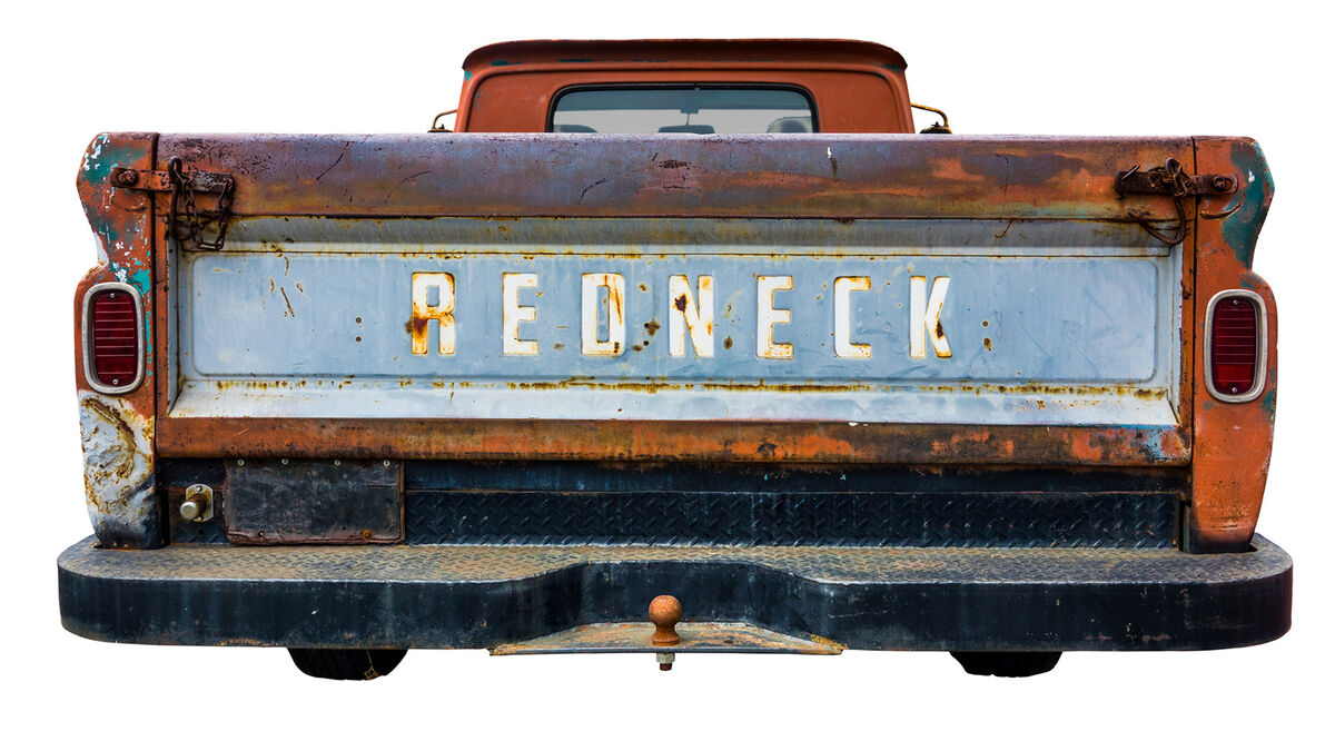 redneck slang word on back of truck