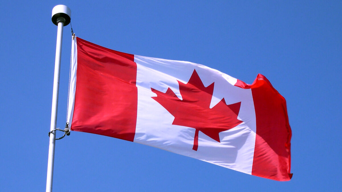 Canadian Flag Waving As Canadian Slang by Region