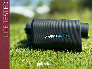 Shot Scope Pro L5 rangefinder during GolfLink testing