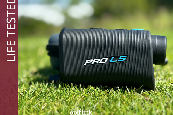 Shot Scope Pro L5 rangefinder during GolfLink testing