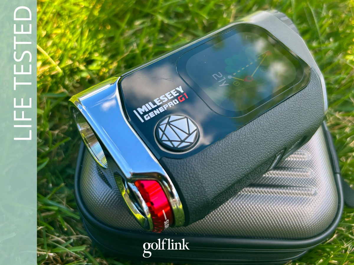 Mileseey GenePro G1 rangefinder during GolfLink testing