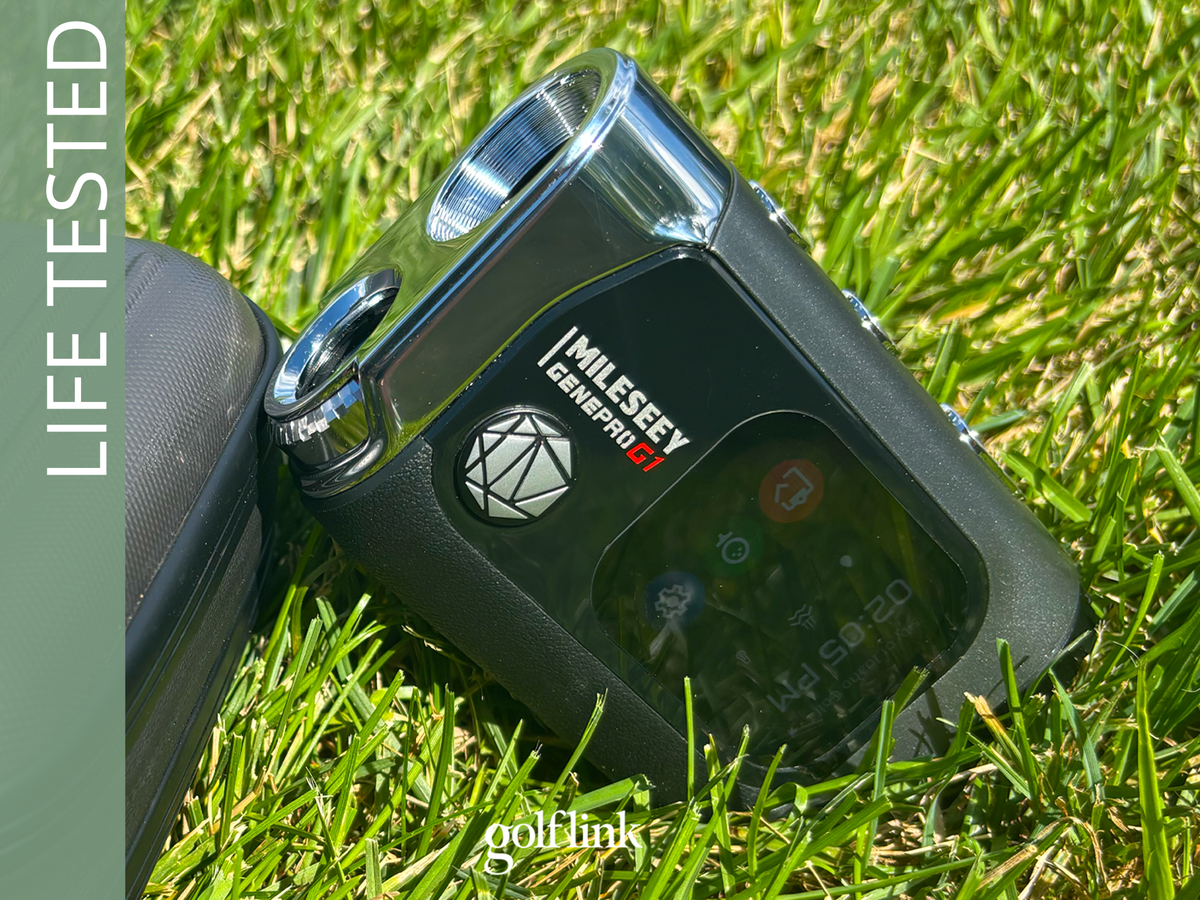 Mileseey GenePro G1 rangefinder during GolfLink testing