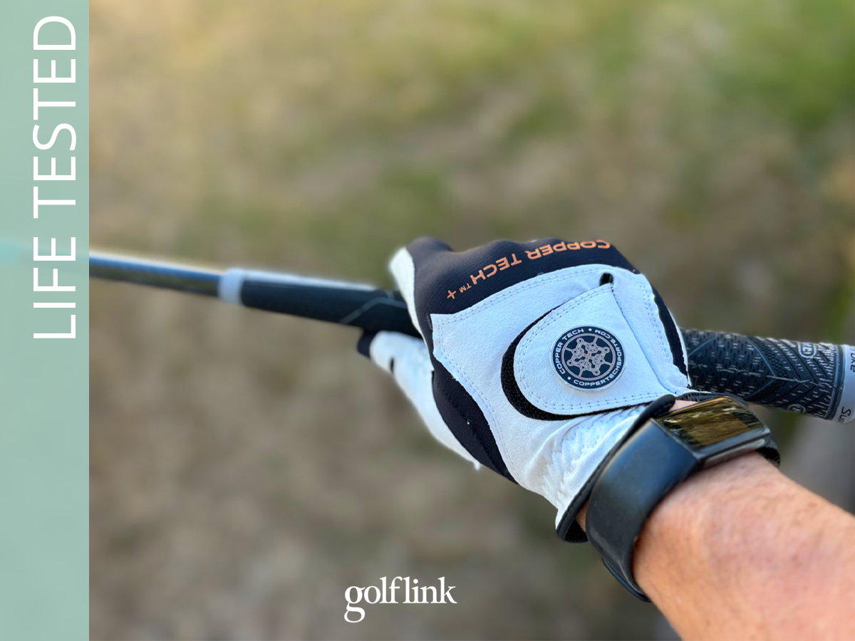 Copper Tech Golf Glove during GolfLink testing