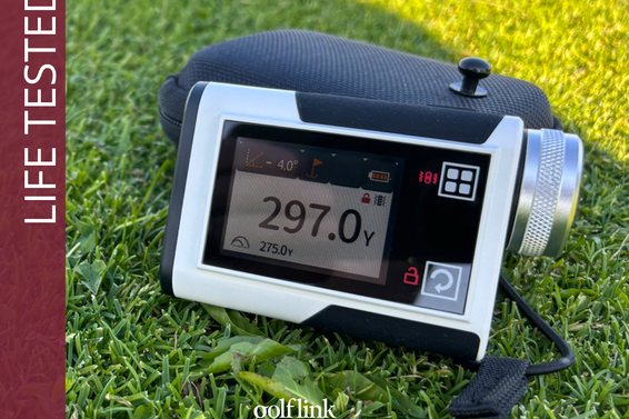 Cigman CT-1200 Pro rangefinder during GolfLink testing