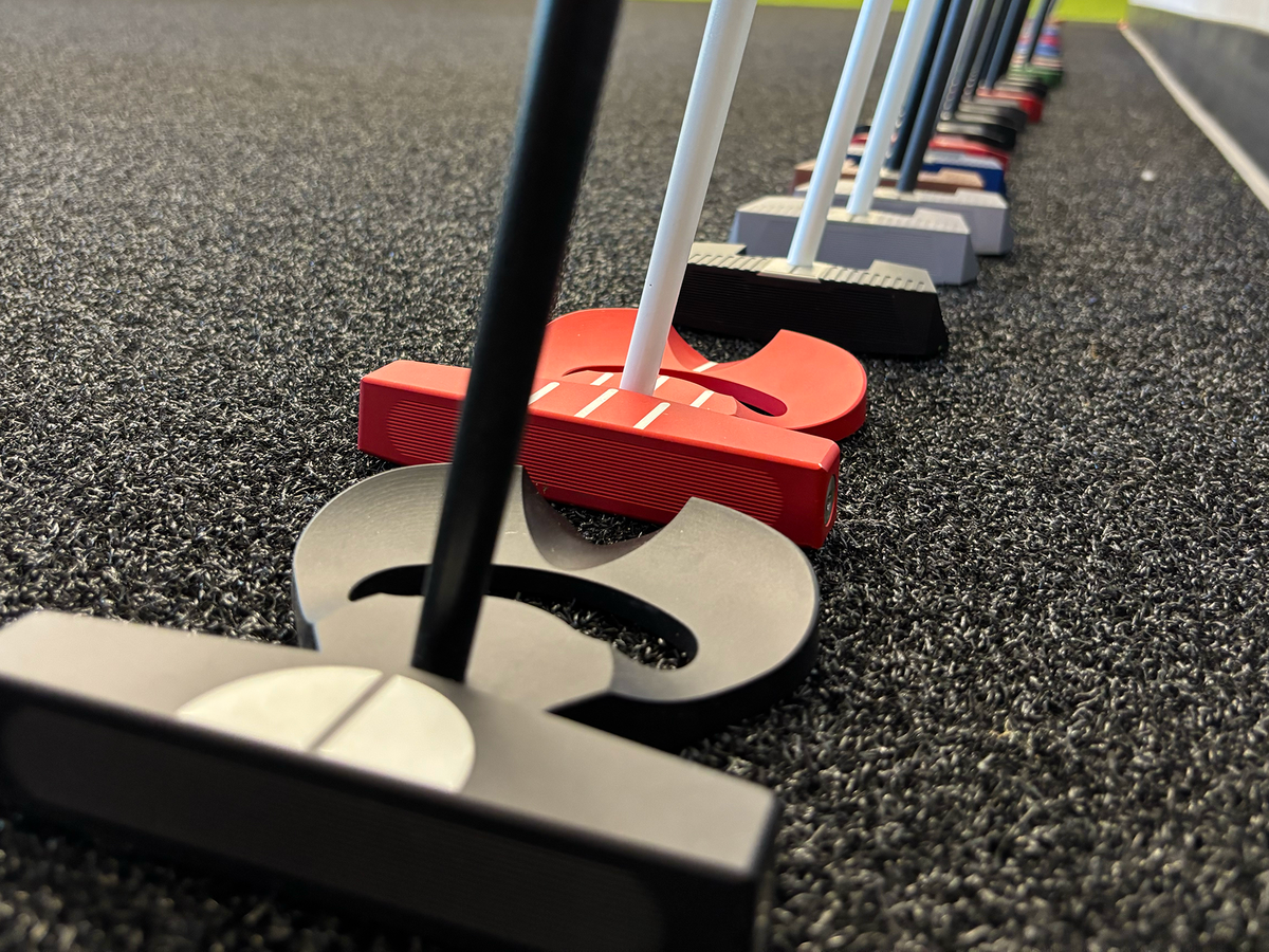 Row of L.A.B. at L.A.B. Golf headquarters in Creswell, Oregon