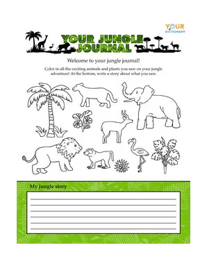 jungle journal worksheet