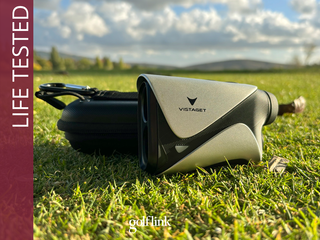 Vistaget Golvia Pro rangefinder during GolfLink testing